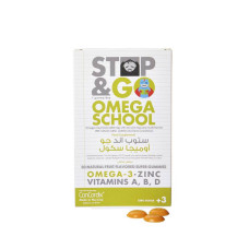 Stop & go omega school- 30 natural fruit flavored super 30 gummies