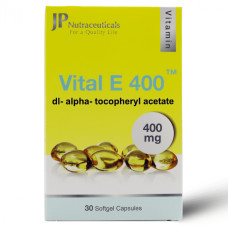 Vital E 400 Mg Capsule -30 - فيتال إي 400ملجم كبسولات جيلاتينية ( فيتامين ه )